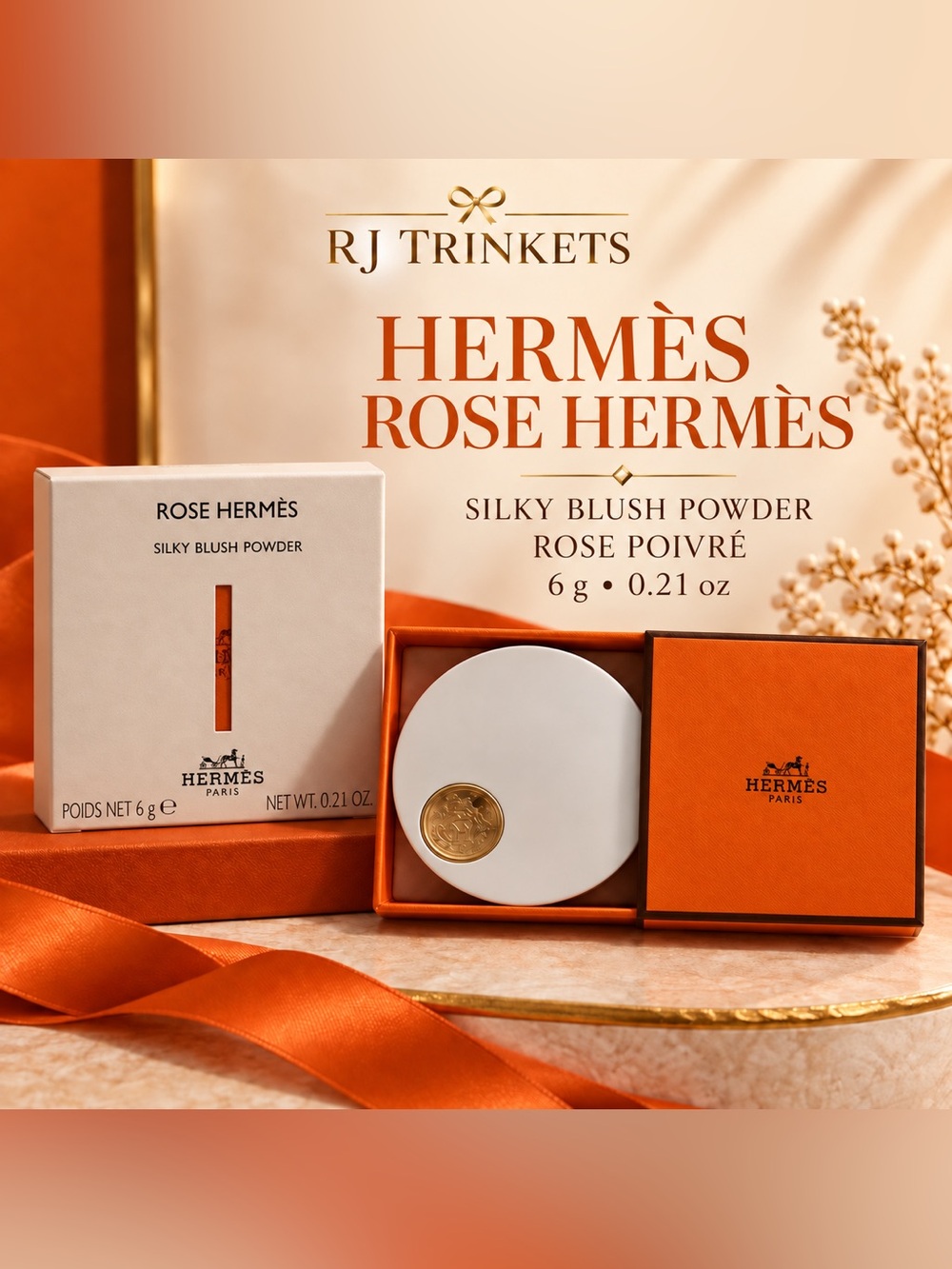 Hermes Plein Air Radiant Matte Powder Blush - Rose Poivre